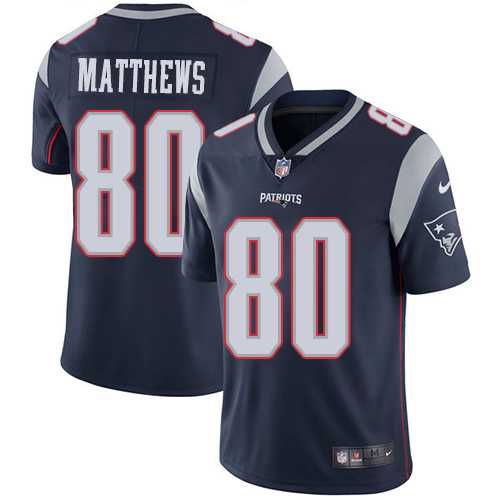 Youth Nike New England Patriots #80 Jordan Matthews Navy Blue Team Color Stitched NFL Vapor Untouchable Limited Jersey