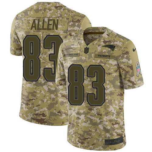 Youth Nike New England Patriots #83 Dwayne Allen Camo Stitched NFL Limited 2018 Salute to Service Jersey