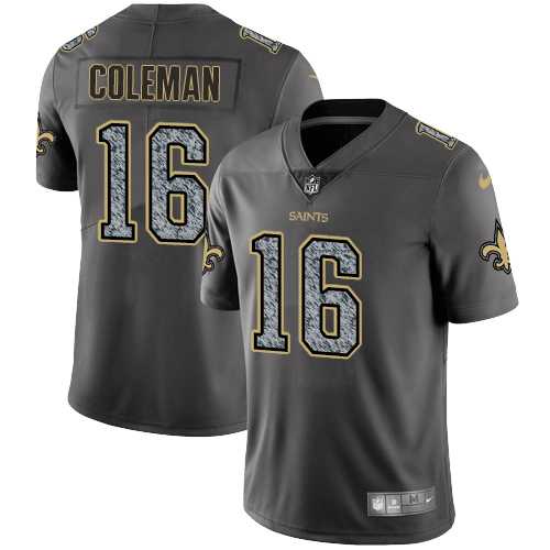 Youth Nike New Orleans Saints #16 Brandon Coleman Gray Static NFL Vapor Untouchable Limited Jersey