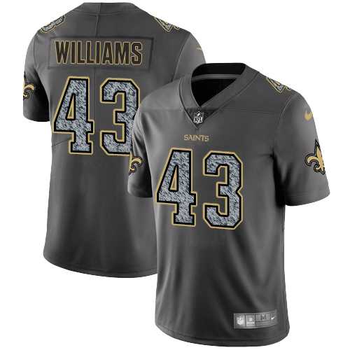 Youth Nike New Orleans Saints #43 Marcus Williams Gray Static NFL Vapor Untouchable Limited Jersey