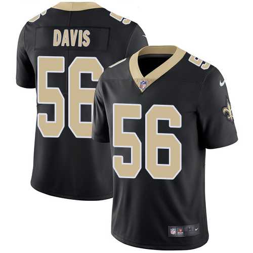 Youth Nike New Orleans Saints #56 DeMario Davis Black Team Color Stitched NFL Vapor Untouchable Limited Jersey