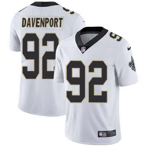 Youth Nike New Orleans Saints #92 Marcus Davenport White Stitched NFL Vapor Untouchable Limited Jersey