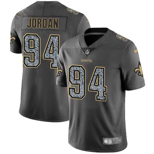 Youth Nike New Orleans Saints #94 Cameron Jordan Gray Static NFL Vapor Untouchable Limited Jersey