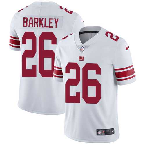 Youth Nike New York Giants #26 Saquon Barkley White Stitched NFL Vapor Untouchable Limited Jersey
