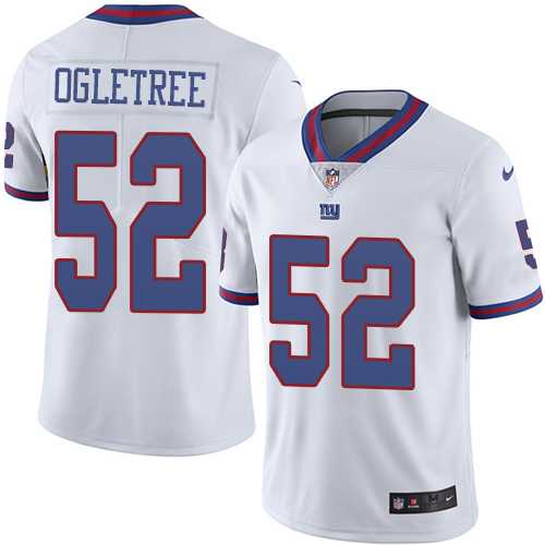 Youth Nike New York Giants #52 Alec Ogletree White Stitched NFL Limited Rush Jersey