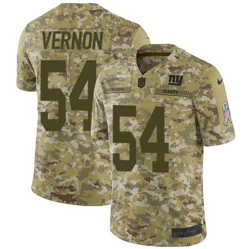 Youth Nike New York Giants #54 Olivier Vernon Camo Stitched NFL Limited 2018 Salute to Service Jersey