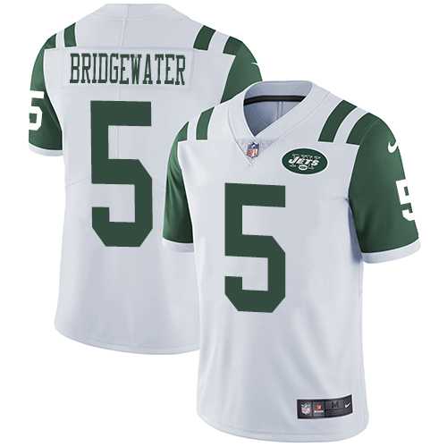 Youth Nike New York Jets #5 Teddy Bridgewater White Stitched NFL Vapor Untouchable Limited Jersey