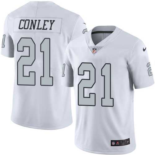 Youth Nike Oakland Raiders #21 Gareon Conley White Stitched NFL Limited Rush Jersey