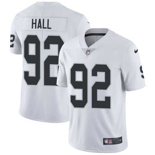 Youth Nike Oakland Raiders #92 P.J. Hall White Stitched NFL Vapor Untouchable Limited Jersey