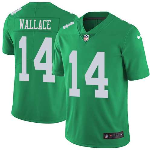 Youth Nike Philadelphia Eagles #14 Mike Wallace Green Stitched NFL Limited Rush Jersey