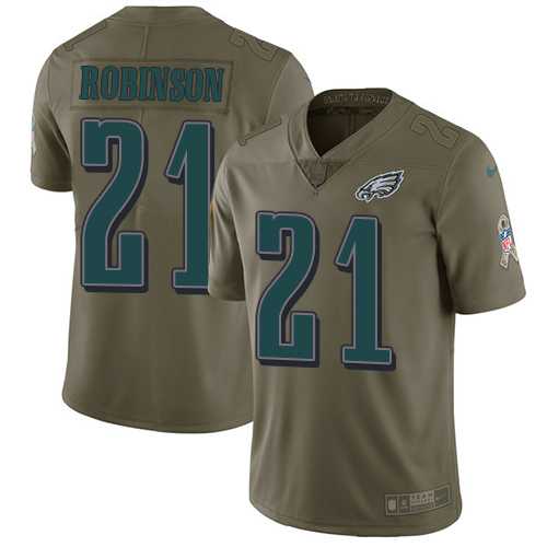Youth Nike Philadelphia Eagles #21 Patrick Robinson Olive Stitched NFL Limited 2017 Salute to Service Jersey