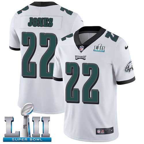 Youth Nike Philadelphia Eagles #22 Sidney Jones White Super Bowl LII Stitched NFL Vapor Untouchable Limited Jersey