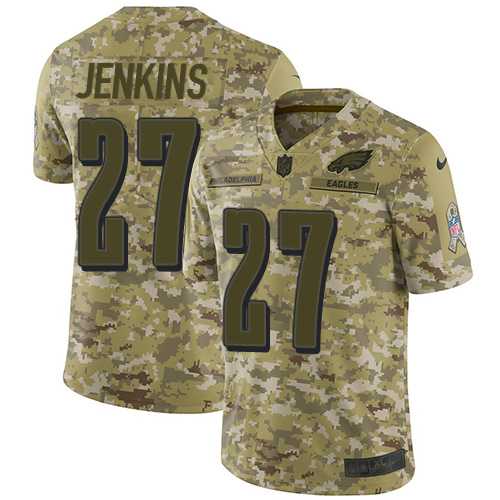Youth Nike Philadelphia Eagles #27 Malcolm Jenkins Camo Stitched NFL Limited 2018 Salute to Service Jersey