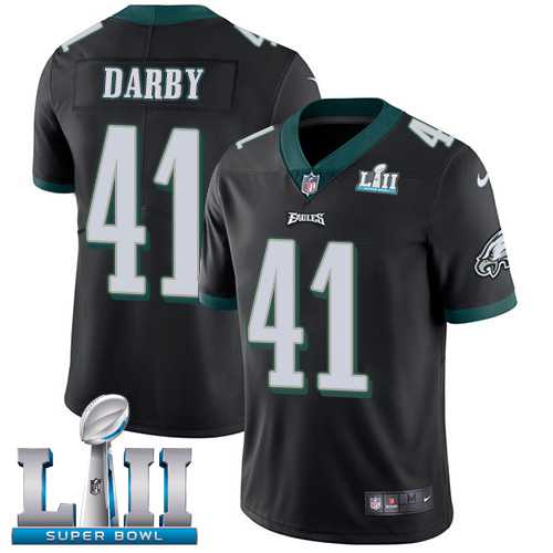 Youth Nike Philadelphia Eagles #41 Ronald Darby Black Alternate Super Bowl LII Stitched NFL Vapor Untouchable Limited Jersey