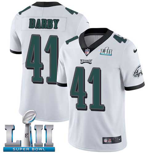 Youth Nike Philadelphia Eagles #41 Ronald Darby White Super Bowl LII Stitched NFL Vapor Untouchable Limited Jersey