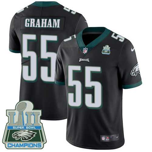 Youth Nike Philadelphia Eagles #55 Brandon Graham Black Alternate Super Bowl LII Champions Stitched NFL Vapor Untouchable Limited Jersey