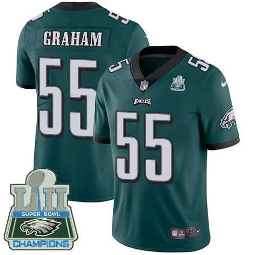 Youth Nike Philadelphia Eagles #55 Brandon Graham Midnight Green Team Color Super Bowl LII Champions Stitched NFL Vapor Untouchable Limited Jersey