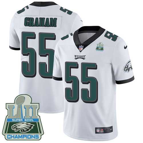 Youth Nike Philadelphia Eagles #55 Brandon Graham White Super Bowl LII Champions Stitched NFL Vapor Untouchable Limited Jersey