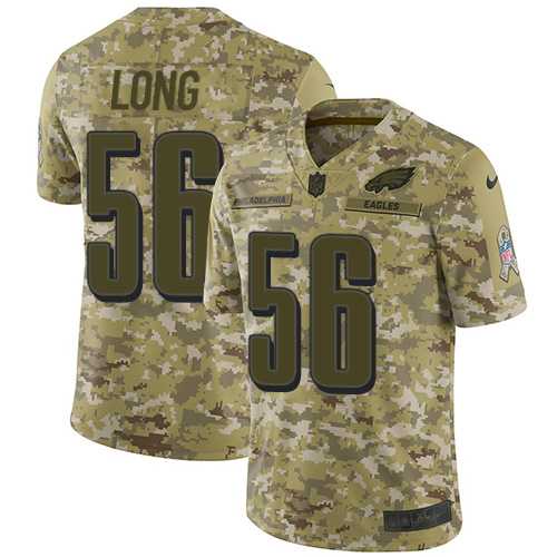 Youth Nike Philadelphia Eagles #56 Chris Long Camo Stitched NFL Limited 2018 Salute to Service Jersey