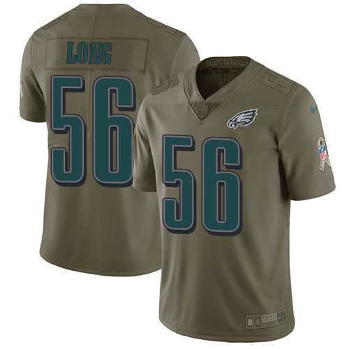 Youth Nike Philadelphia Eagles #56 Chris Long Olive Stitched NFL Limited 2017 Salute to Service Jersey
