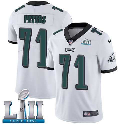 Youth Nike Philadelphia Eagles #71 Jason Peters White Super Bowl LII Stitched NFL Vapor Untouchable Limited Jersey