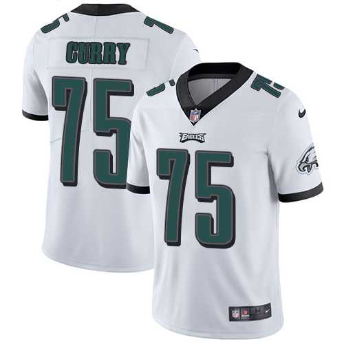 Youth Nike Philadelphia Eagles #75 Vinny Curry White Stitched NFL Vapor Untouchable Limited Jersey