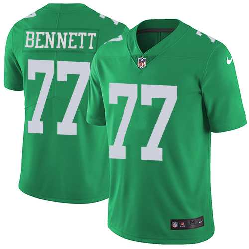 Youth Nike Philadelphia Eagles #77 Michael Bennett Green Stitched NFL Limited Rush Jersey