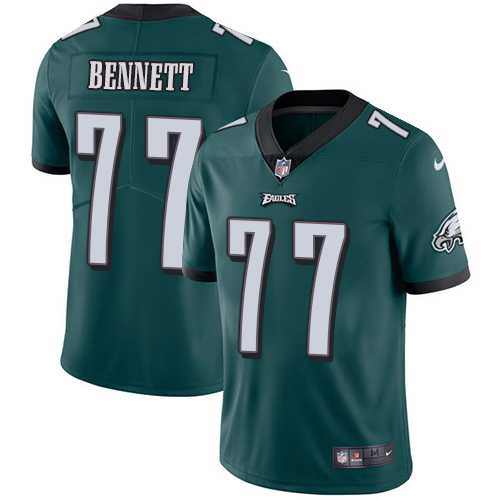Youth Nike Philadelphia Eagles #77 Michael Bennett Midnight Green Team Color Stitched NFL Vapor Untouchable Limited Jersey