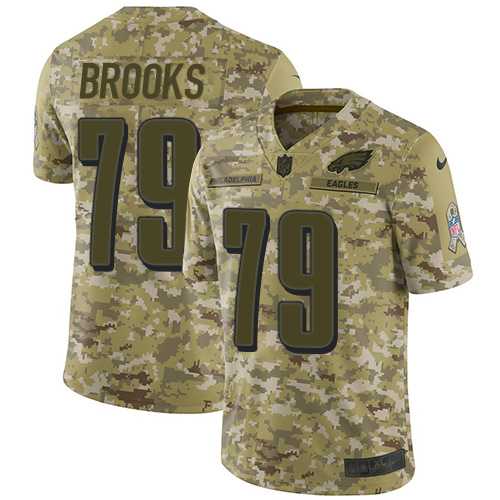 Youth Nike Philadelphia Eagles #79 Brandon Brooks Camo Stitched NFL Limited 2018 Salute to Service Jersey