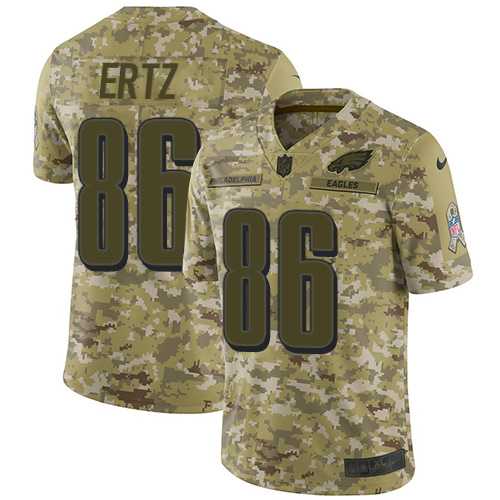 Youth Nike Philadelphia Eagles #86 Zach Ertz Camo Stitched NFL Limited 2018 Salute to Service Jersey