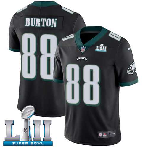Youth Nike Philadelphia Eagles #88 Trey Burton Black Alternate Super Bowl LII Stitched NFL Vapor Untouchable Limited Jersey