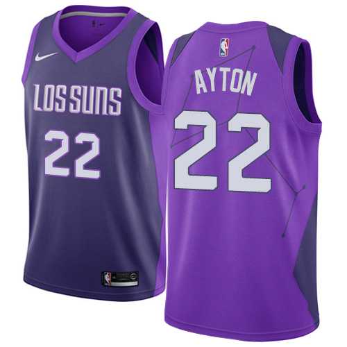 Youth Nike Phoenix Suns #22 Deandre Ayton Purple NBA Swingman City Edition Jersey