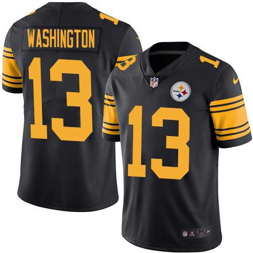 Youth Nike Pittsburgh Steelers #13 James Washington Black Stitched NFL Limited Rush Jersey