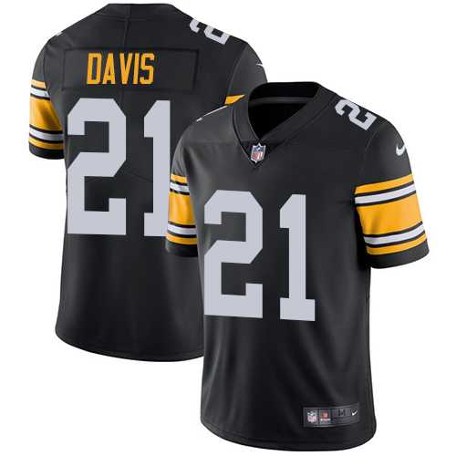 Youth Nike Pittsburgh Steelers #21 Sean Davis Black Alternate Stitched NFL Vapor Untouchable Limited Jersey