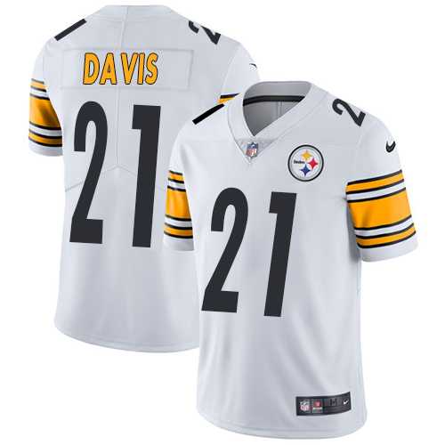 Youth Nike Pittsburgh Steelers #21 Sean Davis White Stitched NFL Vapor Untouchable Limited Jersey