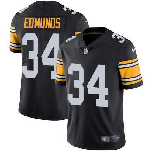 Youth Nike Pittsburgh Steelers #34 Terrell Edmunds Black Team Color Stitched NFL Vapor Untouchable Limited Jersey