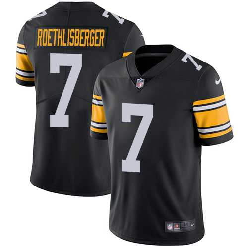 Youth Nike Pittsburgh Steelers #7 Ben Roethlisberger Black Alternate Stitched NFL Vapor Untouchable Limited Jersey