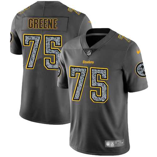 Youth Nike Pittsburgh Steelers #75 Joe Greene Gray Static NFL Vapor Untouchable Limited Jersey