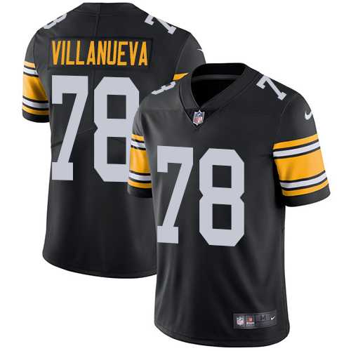 Youth Nike Pittsburgh Steelers #78 Alejandro Villanueva Black Alternate Stitched NFL Vapor Untouchable Limited Jersey