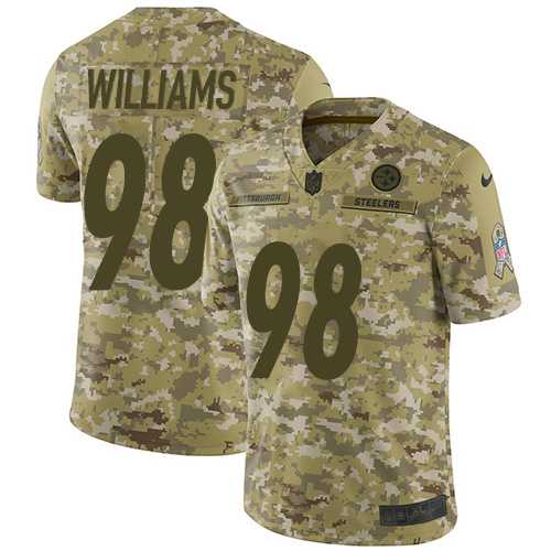 Youth Nike Pittsburgh Steelers #98 Vince Williams Camo Stitched NFL Limited 2018 Salute to Service Jersey
