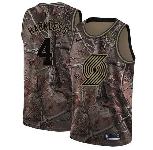 Youth Nike Portland Trail Blazers #4 Moe Harkless Camo NBA Swingman Realtree Collection Jersey