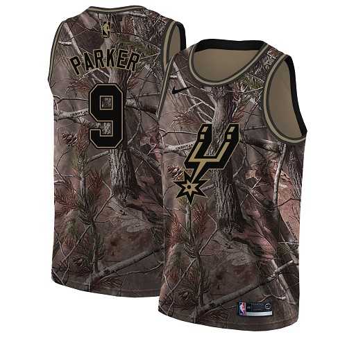 Youth Nike San Antonio Spurs #9 Tony Parker Camo NBA Swingman Realtree Collection Jersey