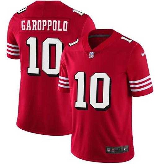 Youth Nike San Francisco 49ers #10 Jimmy Garoppolo Red Team Color Stitched NFL Vapor Untouchable Limited II Jersey