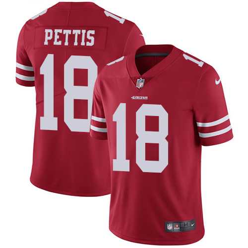 Youth Nike San Francisco 49ers #18 Dante Pettis Red Team Color Stitched NFL Vapor Untouchable Limited Jersey
