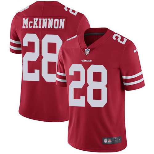 Youth Nike San Francisco 49ers #28 Jerick McKinnon Red Team Color Stitched NFL Vapor Untouchable Limited Jersey