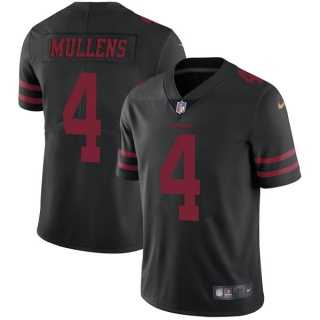 Youth Nike San Francisco 49ers #4 Nick Mullens Black Alternate Stitched NFL Vapor Untouchable Limited Jersey