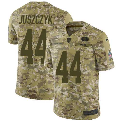Youth Nike San Francisco 49ers #44 Kyle Juszczyk Camo Stitched NFL Limited 2018 Salute to Service Jersey