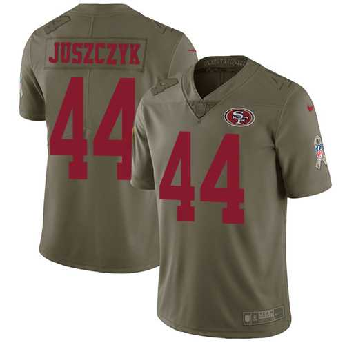 Youth Nike San Francisco 49ers #44 Kyle Juszczyk Olive Stitched NFL Limited 2017 Salute to Service Jersey