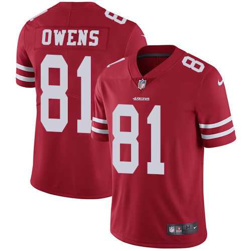 Youth Nike San Francisco 49ers #81 Terrell Owens Red Team Color Stitched NFL Vapor Untouchable Limited Jersey