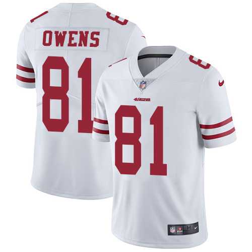 Youth Nike San Francisco 49ers #81 Terrell Owens White Stitched NFL Vapor Untouchable Limited Jersey